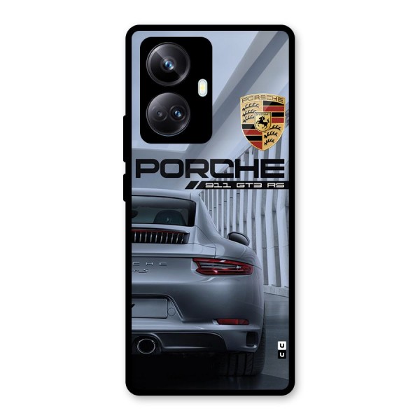 Classy Supercar Glass Back Case for Realme 10 Pro Plus