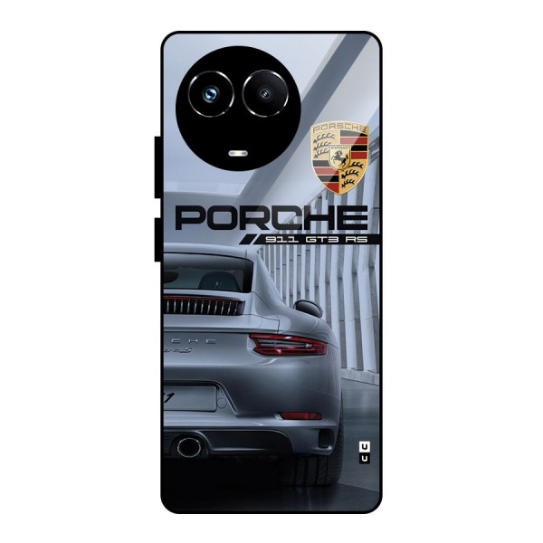 Classy Supercar Glass Back Case for Realme 11X