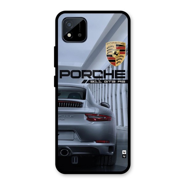 Classy Supercar Glass Back Case for Realme C11 2021