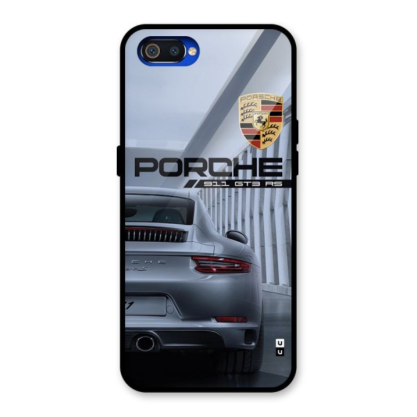 Classy Supercar Glass Back Case for Realme C2