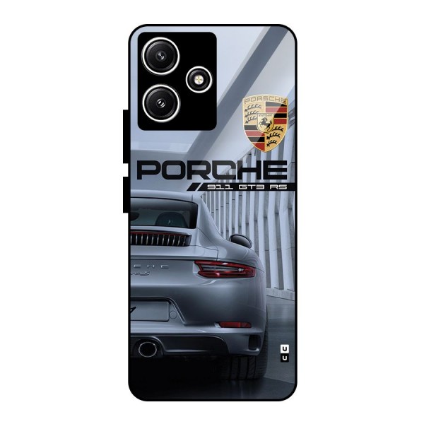 Classy Supercar Glass Back Case for Redmi 12 5G