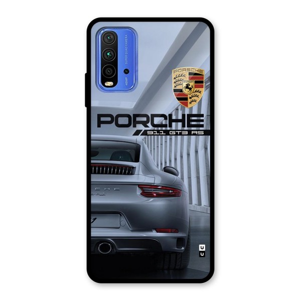 Classy Supercar Glass Back Case for Redmi 9 Power