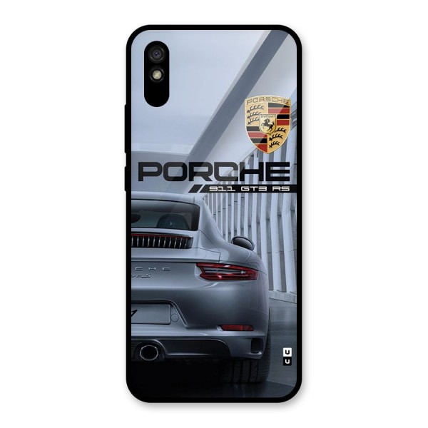 Classy Supercar Glass Back Case for Redmi 9i