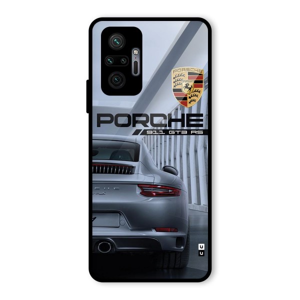 Classy Supercar Glass Back Case for Redmi Note 10 Pro