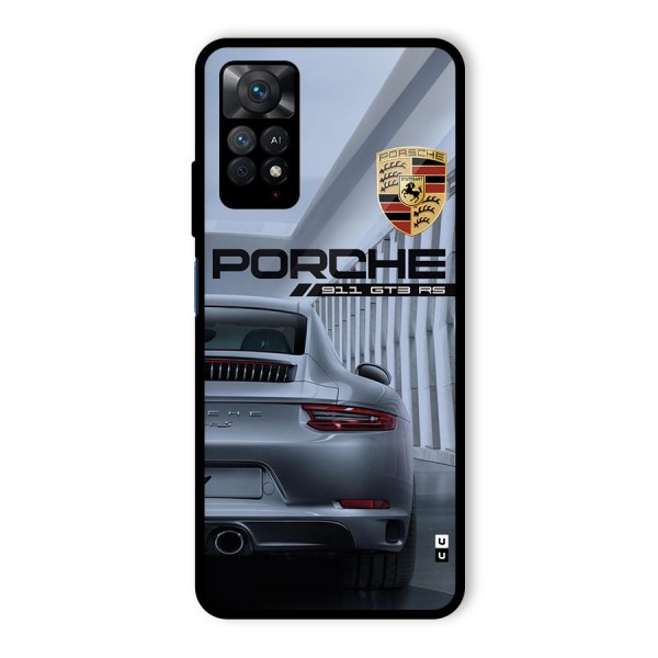 Classy Supercar Glass Back Case for Redmi Note 11 Pro