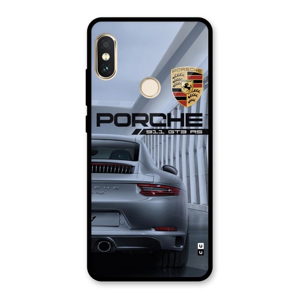 Classy Supercar Glass Back Case for Redmi Note 5 Pro