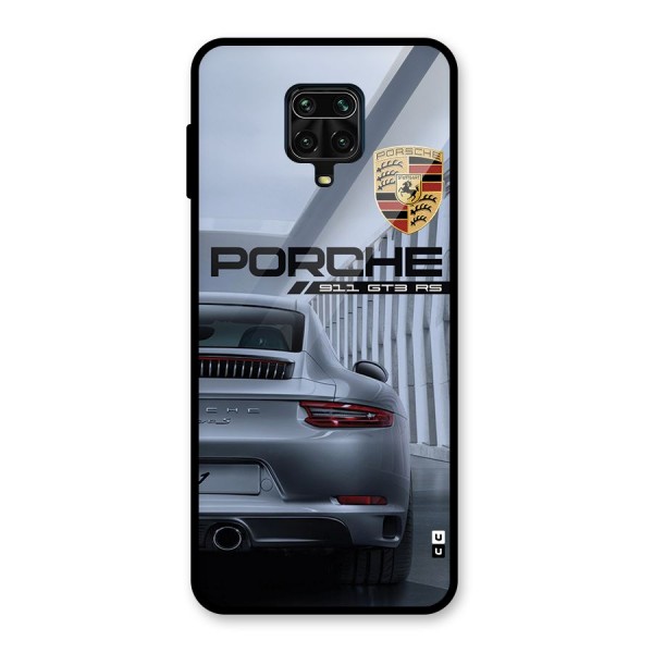 Classy Supercar Glass Back Case for Redmi Note 9 Pro