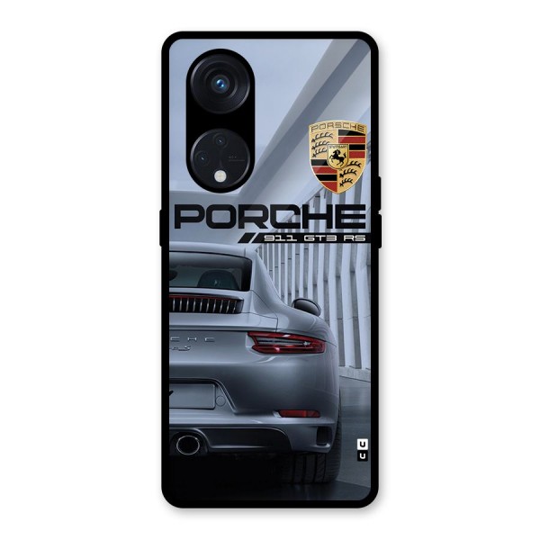 Classy Supercar Glass Back Case for Reno8 T 5G