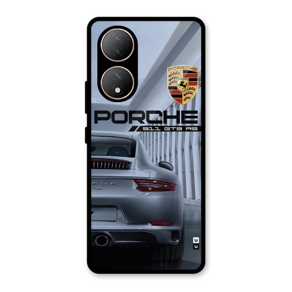 Classy Supercar Glass Back Case for Vivo T2