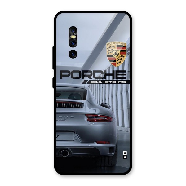 Classy Supercar Glass Back Case for Vivo V15 Pro