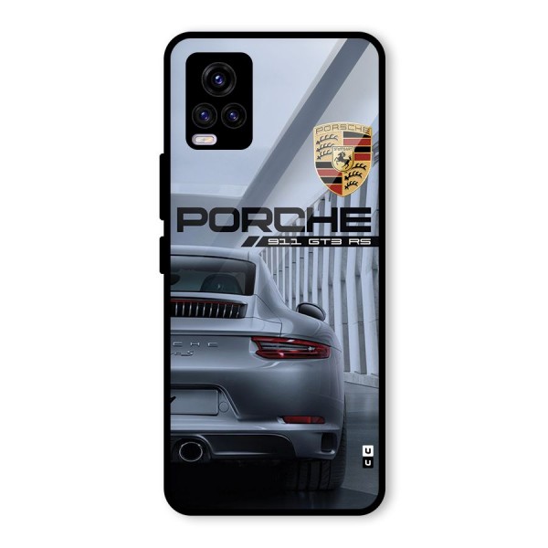 Classy Supercar Glass Back Case for Vivo V20 2021