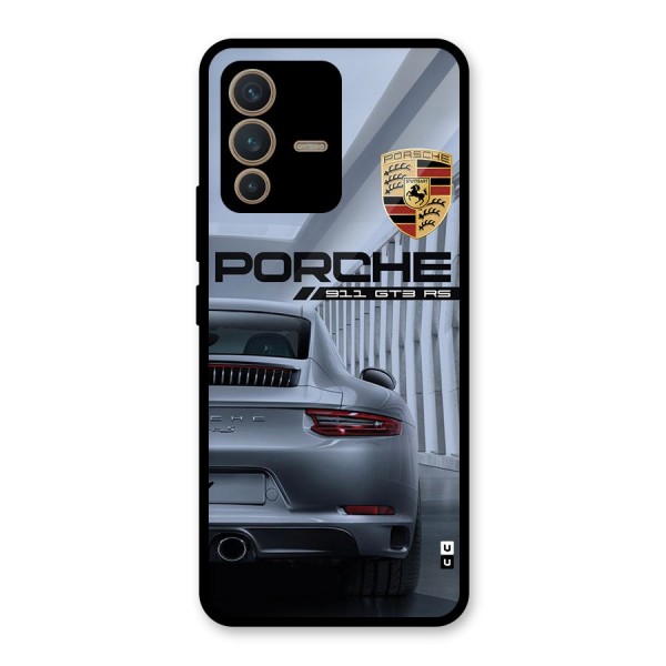 Classy Supercar Glass Back Case for Vivo V23 5G