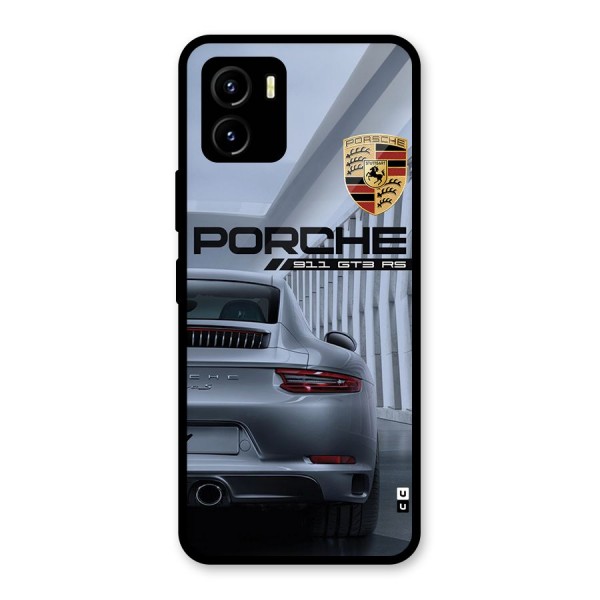 Classy Supercar Glass Back Case for Vivo Y15s