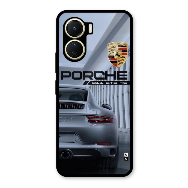 Classy Supercar Glass Back Case for Vivo Y16