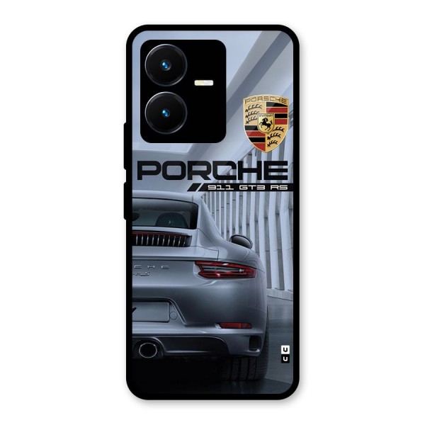 Classy Supercar Glass Back Case for Vivo Y22