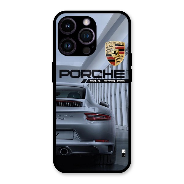 Classy Supercar Glass Back Case for iPhone 14 Pro Max