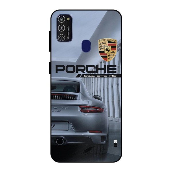 Classy Supercar Metal Back Case for Galaxy M21