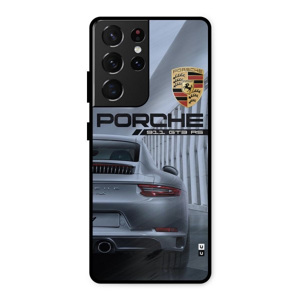 Classy Supercar Metal Back Case for Galaxy S21 Ultra 5G