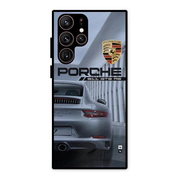 Classy Supercar Metal Back Case for Galaxy S22 Ultra 5G