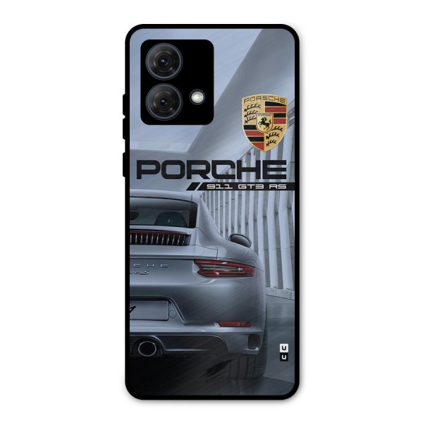 Classy Supercar Metal Back Case for Moto G84