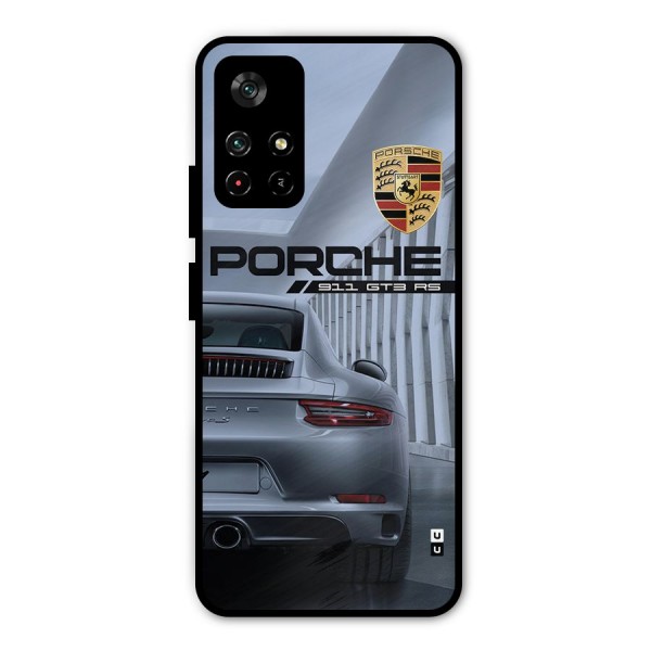 Classy Supercar Metal Back Case for Poco M4 Pro 5G