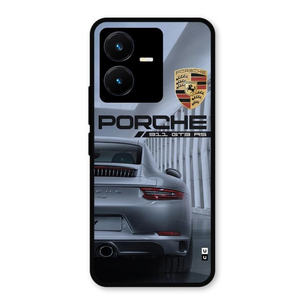 Classy Supercar Metal Back Case for Vivo Y22s