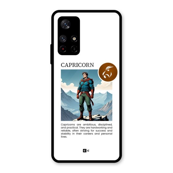 Clever Capricorn Glass Back Case for Redmi Note 11T 5G