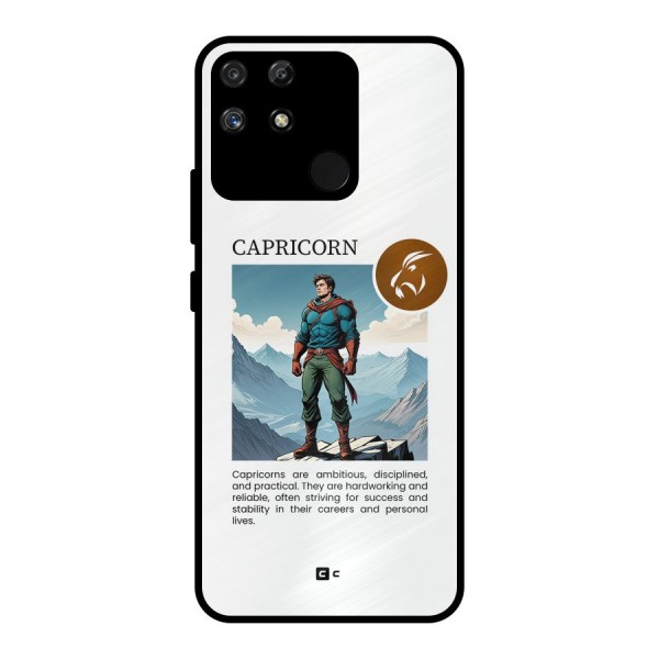 Clever Capricorn Metal Back Case for Realme Narzo 50A