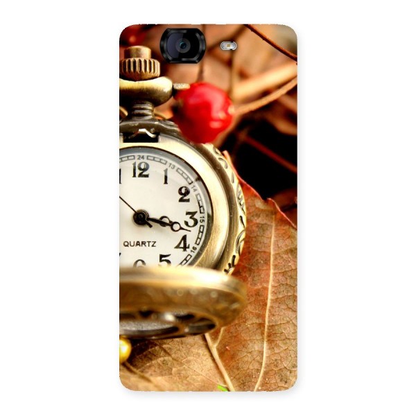 Clock And Cherry Back Case for Canvas Knight A350