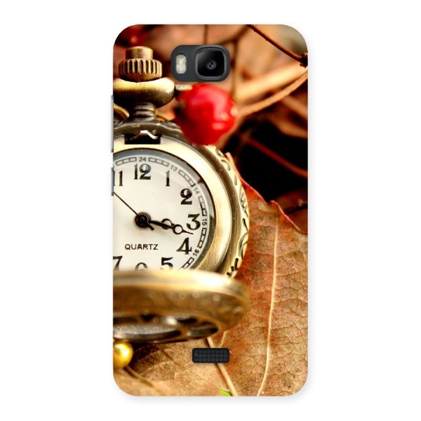 Clock And Cherry Back Case for Honor Bee