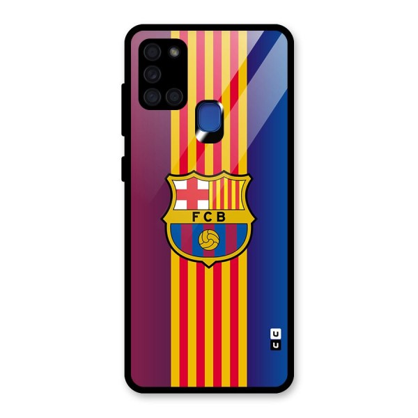 Club Barcelona Glass Back Case for Galaxy A21s