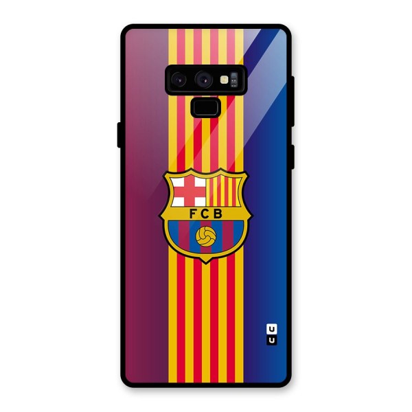 Club Barcelona Glass Back Case for Galaxy Note 9