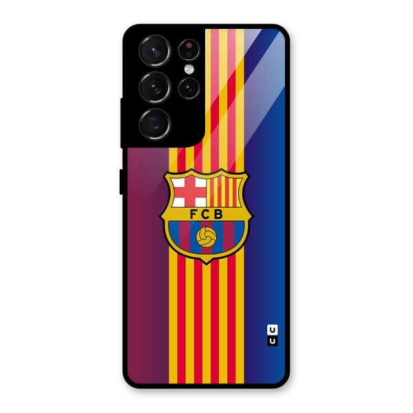 Club Barcelona Glass Back Case for Galaxy S21 Ultra 5G