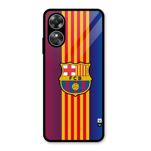 Club Barcelona Glass Back Case for Oppo A17