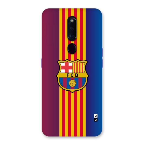 Club Barcelona Glass Back Case for Oppo F11 Pro