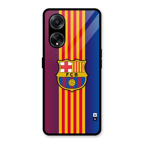 Club Barcelona Glass Back Case for Oppo F23