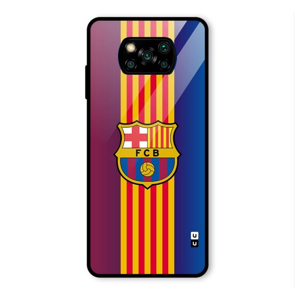 Club Barcelona Glass Back Case for Poco X3 Pro