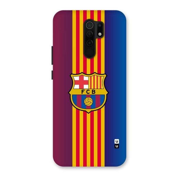 Club Barcelona Glass Back Case for Redmi 9 Prime