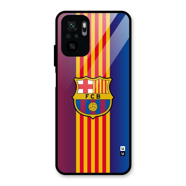 Club Barcelona Glass Back Case for Redmi Note 10