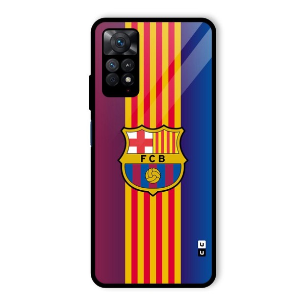 Club Barcelona Glass Back Case for Redmi Note 11 Pro