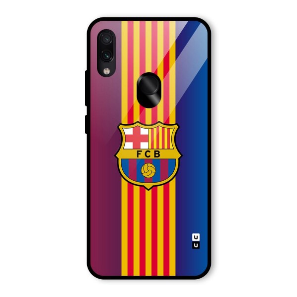 Club Barcelona Glass Back Case for Redmi Note 7S