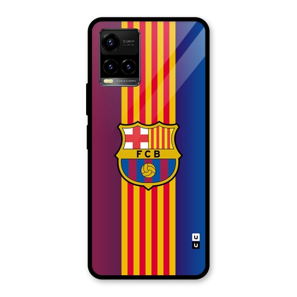 Club Barcelona Glass Back Case for Vivo Y21A