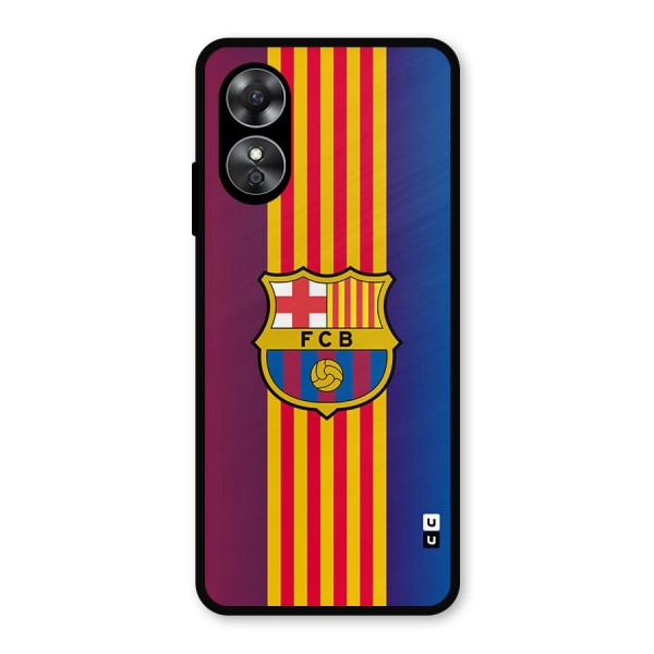 Club Barcelona Metal Back Case for Oppo A17