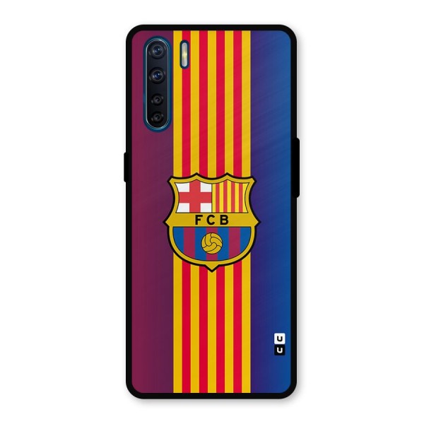 Club Barcelona Metal Back Case for Oppo F15