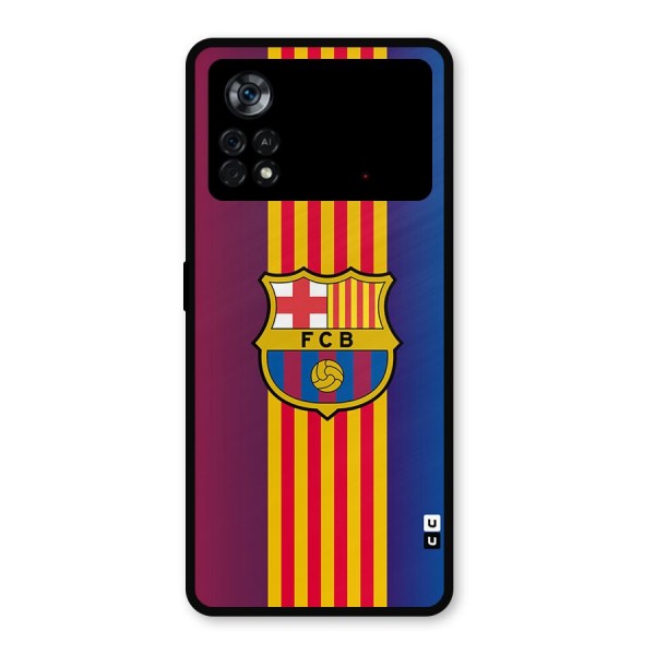 Club Barcelona Metal Back Case for Poco X4 Pro 5G