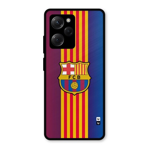 Club Barcelona Metal Back Case for Poco X5 Pro