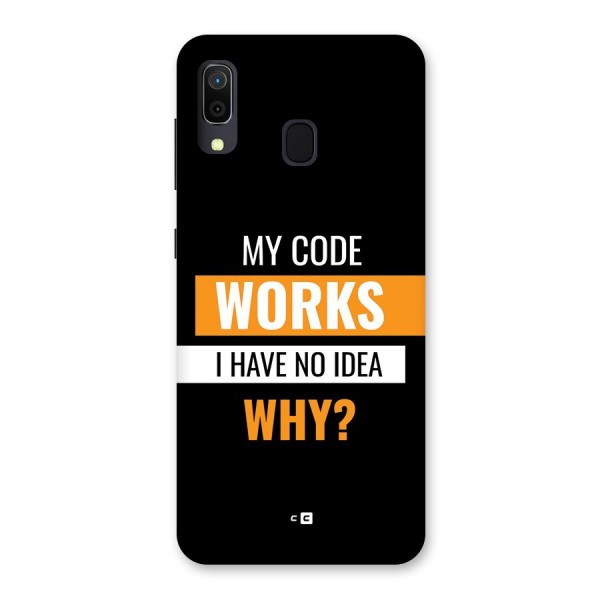 Coders Thought Back Case for Galaxy A20