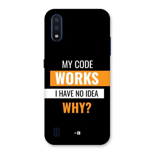 Coders Thought Back Case for Galaxy M01