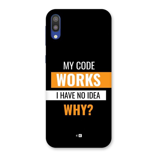 Coders Thought Back Case for Galaxy M10