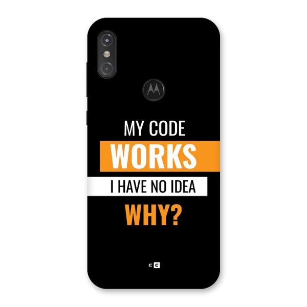 Coders Thought Back Case for Motorola One Power